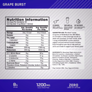 Optimum Nutrition BCAA Boost Mango Peach 30 Servings - Intra-Workout Recovery Drink