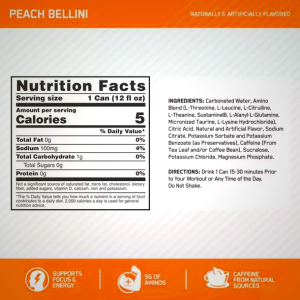 Optimum Nutrition ESSENTIAL AMIN.O. ENERGY+ Electrolytes Sparkling Juicy Strawberry 355ml * 12 Cans (12 Servings) Argentina | 56723-JYSX