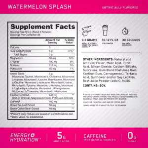 Optimum Nutrition Amino Energy + Electrolytes Orange 24 Servings | 6000ml | Argentina