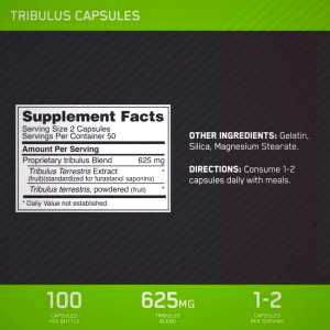 Optimum Nutrition Tribulus Caps 100 Capsules (50 Servings) Argentina | 90627-PJSG